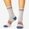 Calze sportive 35-38 in maglia grigio chiaro blu e arancione a coste