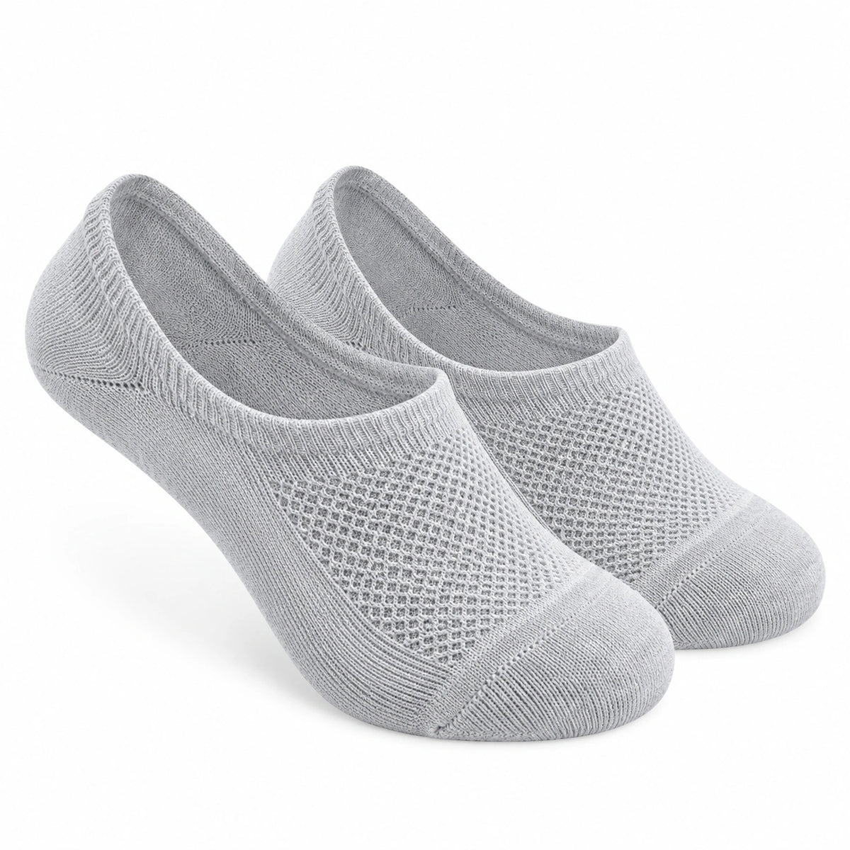 Calze invisibili 39-42 in maglia grigio chiaro traspiranti
