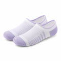 Calze corte 39-42 in tessuto a maglia bianco/lilla traspiranti per uso quotidiano