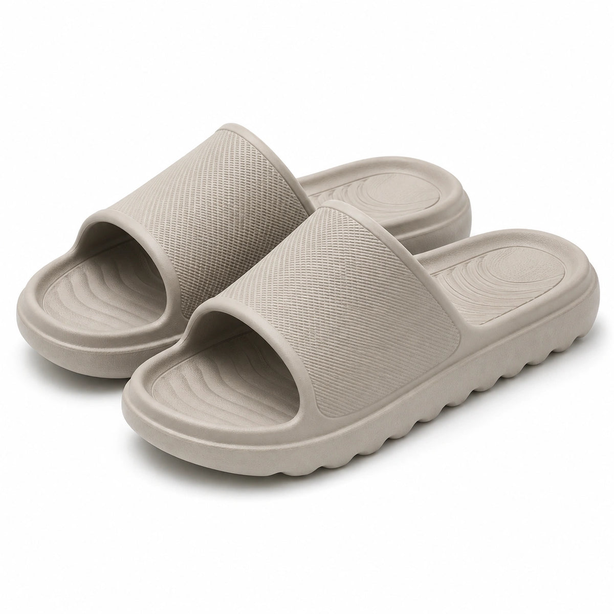 Ciabatte 38/39 in schiuma sintetica beige - suola sagomata antiscivolo per uso quotidiano