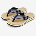 Infradito 40/41 beige e blu navy con fascia in tessuto - suola ammortizzata antiscivolo