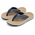 Infradito 40/41 beige e blu navy con fascia in tessuto - suola ammortizzata antiscivolo