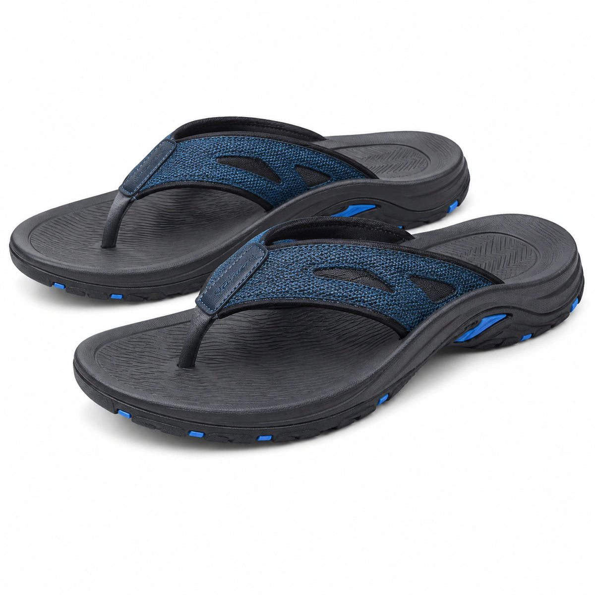 Infradito 36/37 in materiale sintetico nero/blu con suola antiscivolo