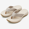 Infradito 36/37 beige e taupe con suola ammortizzata e fascia in tessuto