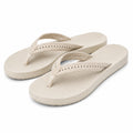 Infradito 38/39 beige con fascia in tessuto e suola sagomata per tempo libero