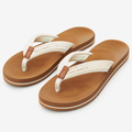 Infradito 38/39 marrone e beige con fascia intrecciata in tessuto per uso estivo