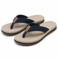 Infradito 38/39 con fascia in tessuto blu e suola beige antiscivolo per tempo libero