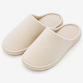 Pantofole da casa 38/39 in tessuto beige con suola piatta